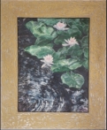 Lelies in vijver, M. van Uffelen schilderij 2010